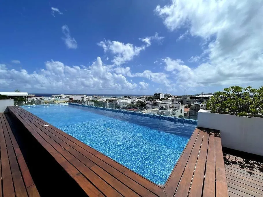 Pura Playa Luxury Condo 5Th Avenue Rooftop Ocean View Playa del Carmen Lägenhet