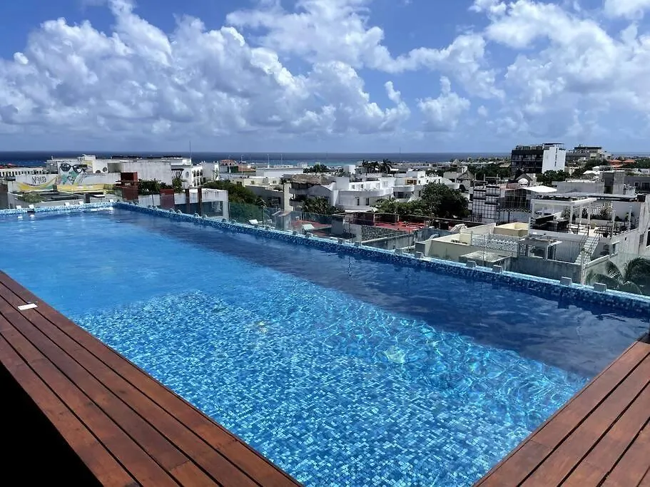 Lägenhet Pura Playa Luxury Condo 5Th Avenue Rooftop Ocean View Playa del Carmen Mexiko